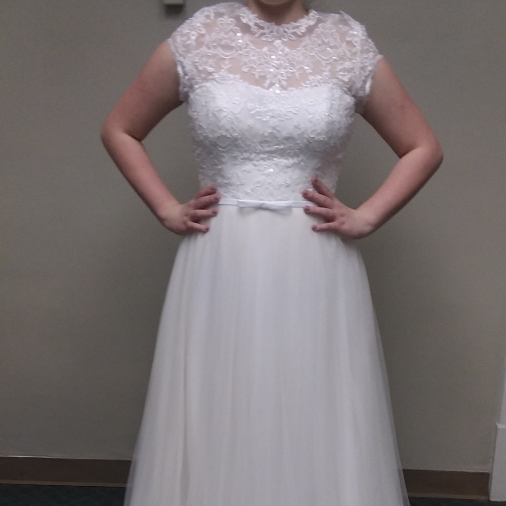 Bridal Dress NWT white Alfred Angelo size 14 weddi